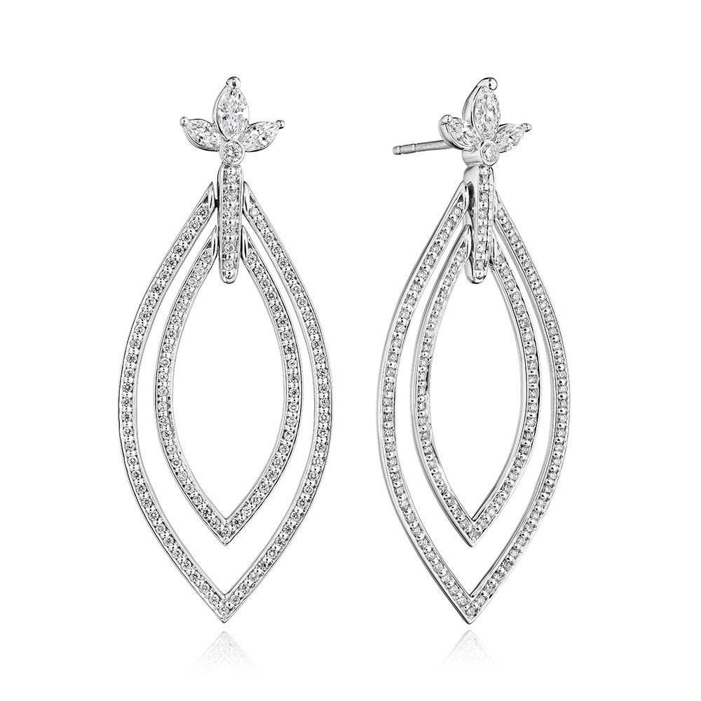 Hera Double Drop Diamond Earring