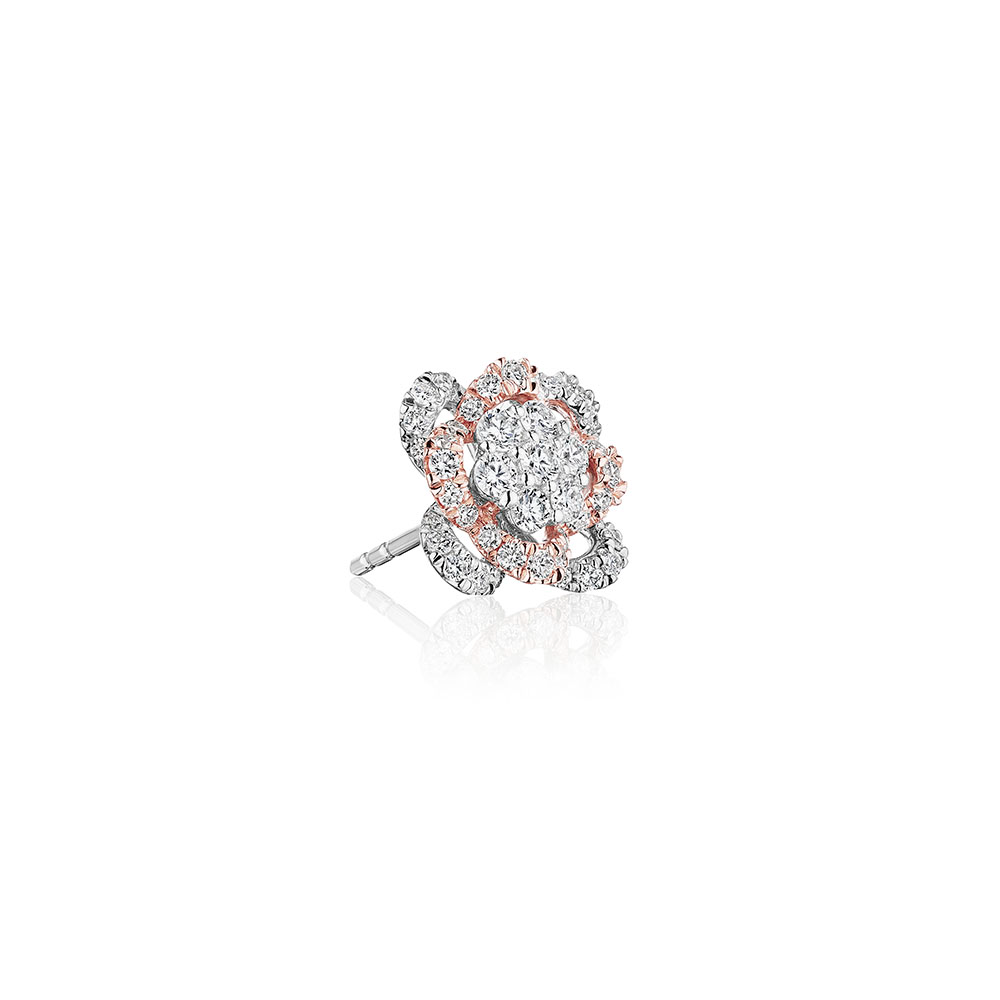 Floret Cluster Diamond Stud