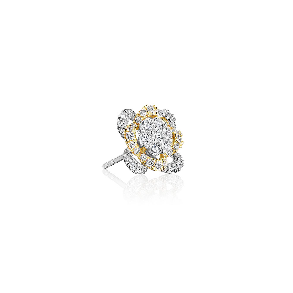 Floret Cluster Diamond Stud