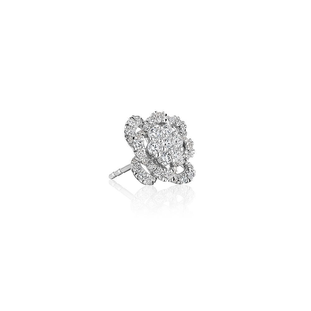 Floret Cluster Diamond Stud