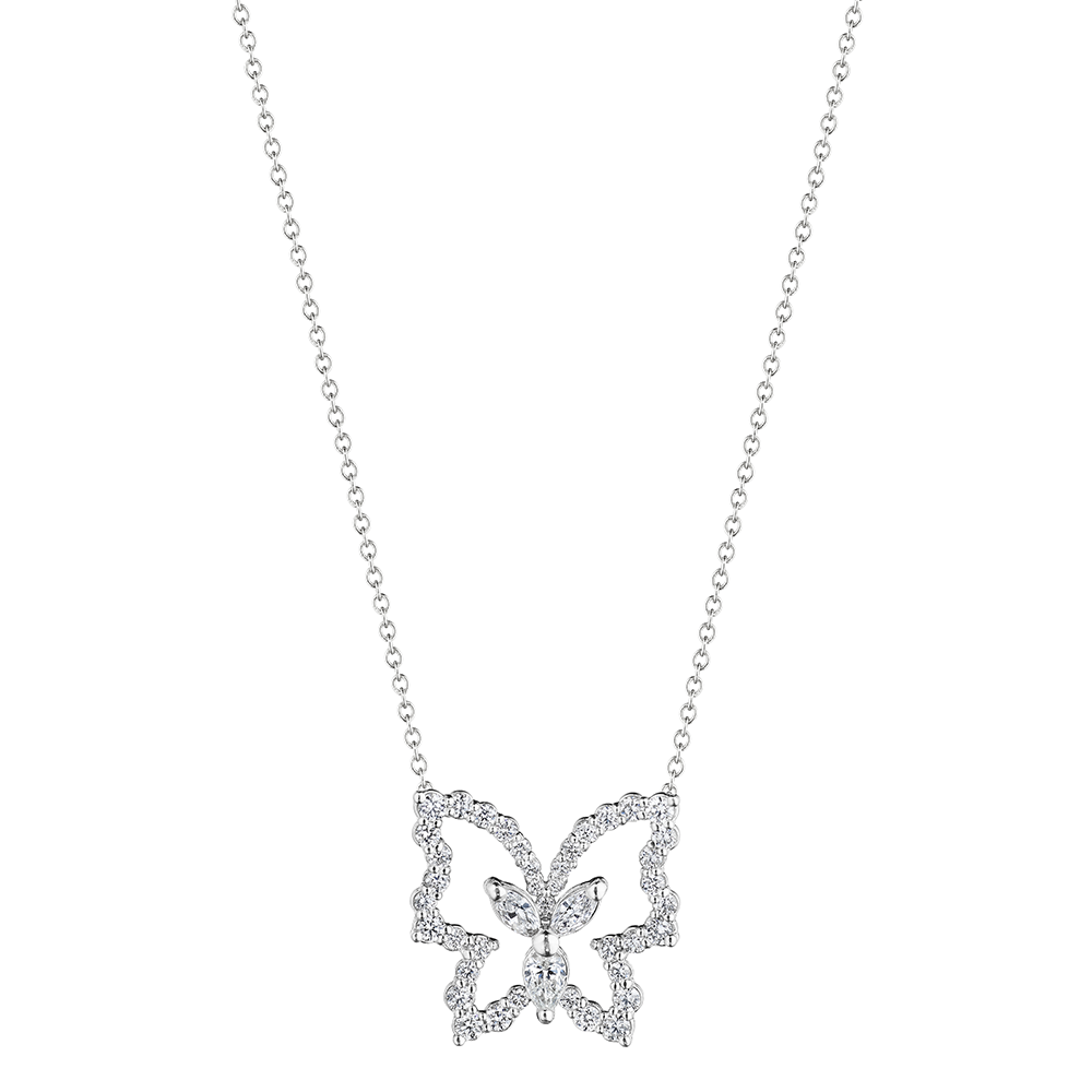 Diamond Butterfly Pendant
