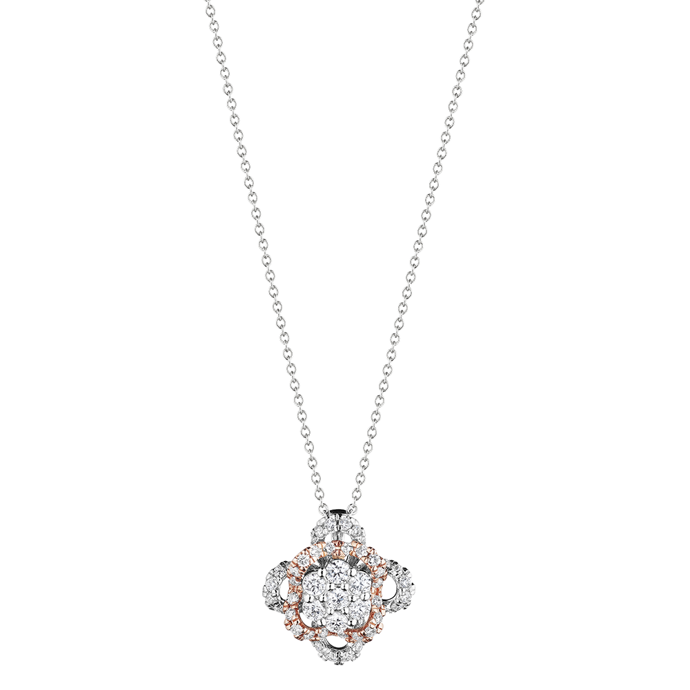 Floret Cluster Diamond Pendant