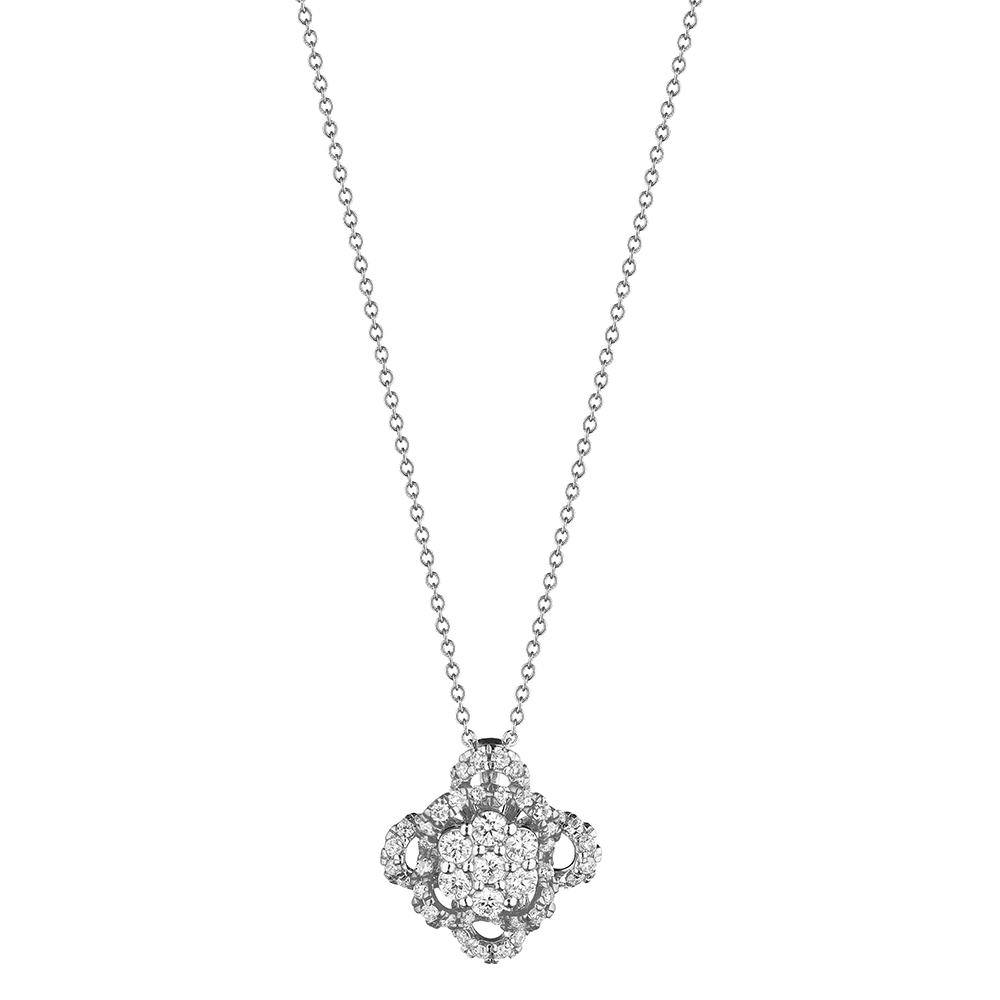 Floret Cluster Diamond Pendant