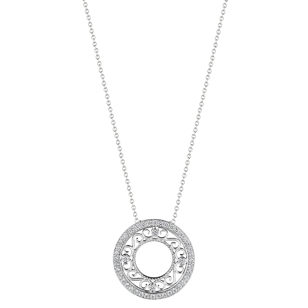 Morgan Small Filigree Circle Pendant