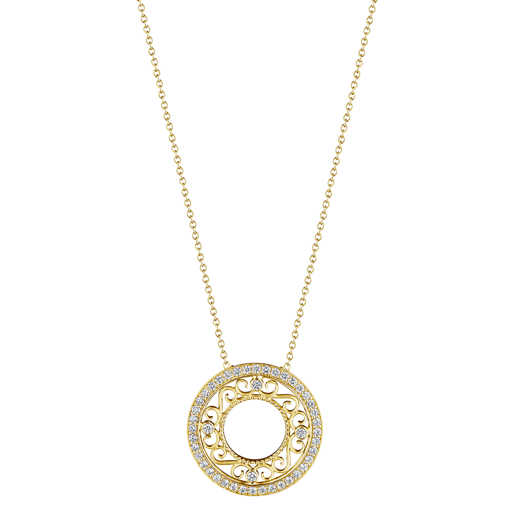 Morgan Small Filigree Circle Pendant