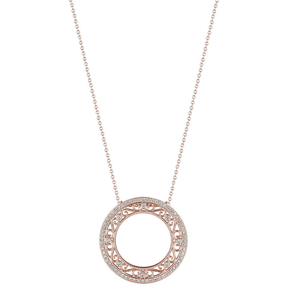 Morgan Large Filigree Circle Pendant