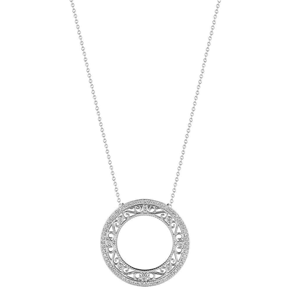 Morgan Large Filigree Circle Pendant