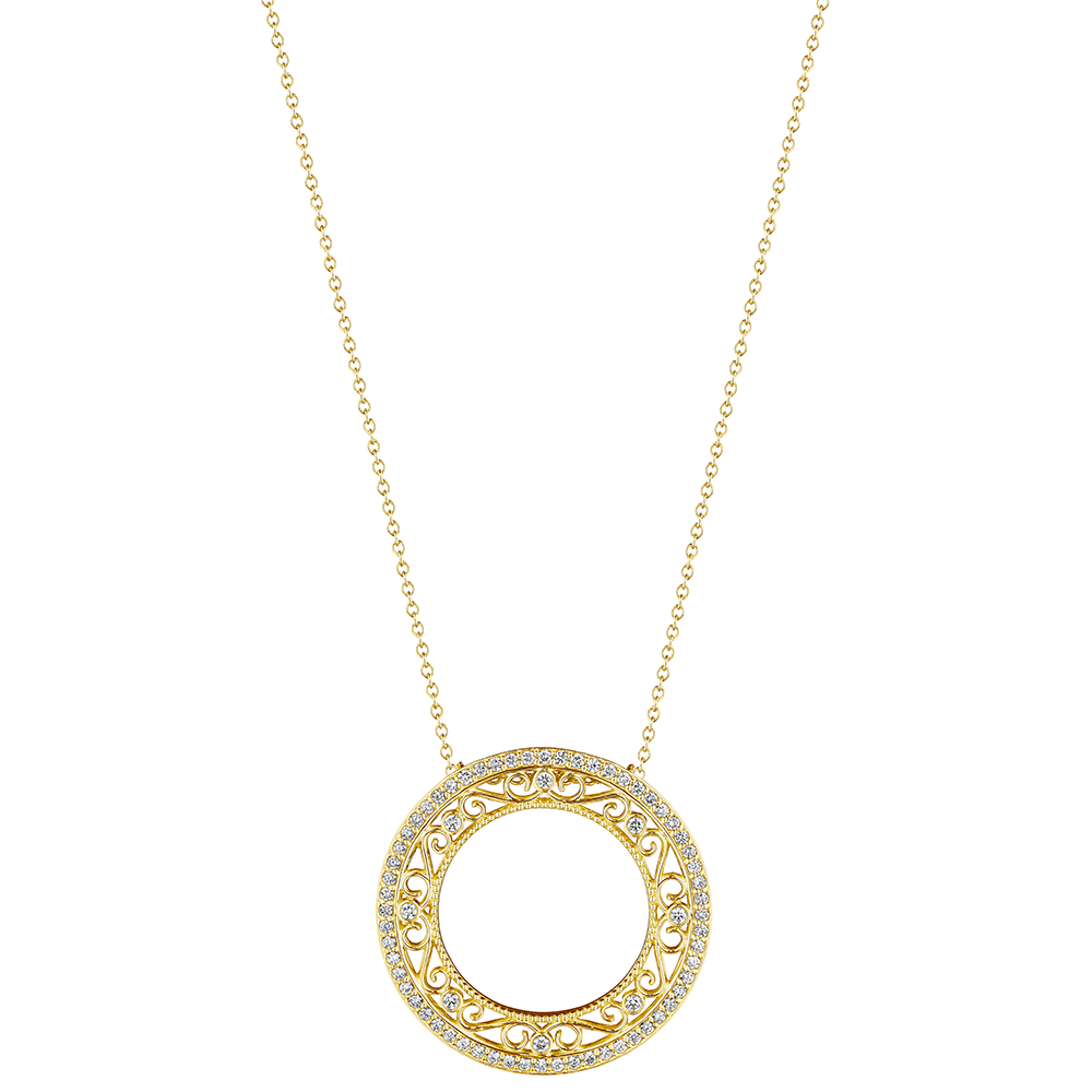Morgan Large Filigree Circle Pendant