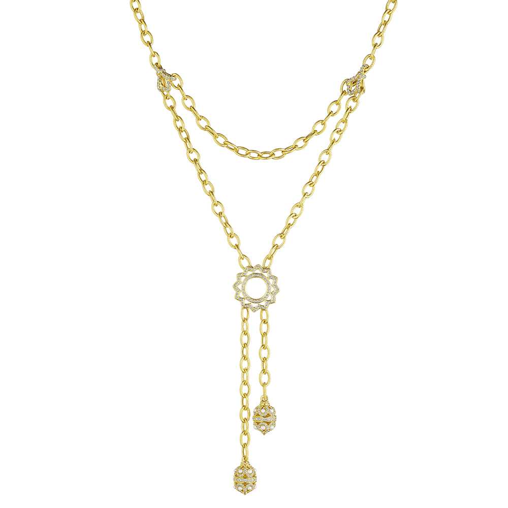 Diamond & Pearl Rose Bead Chatelaine