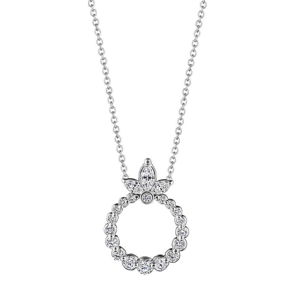 Hera Small Circle Diamond Pendant