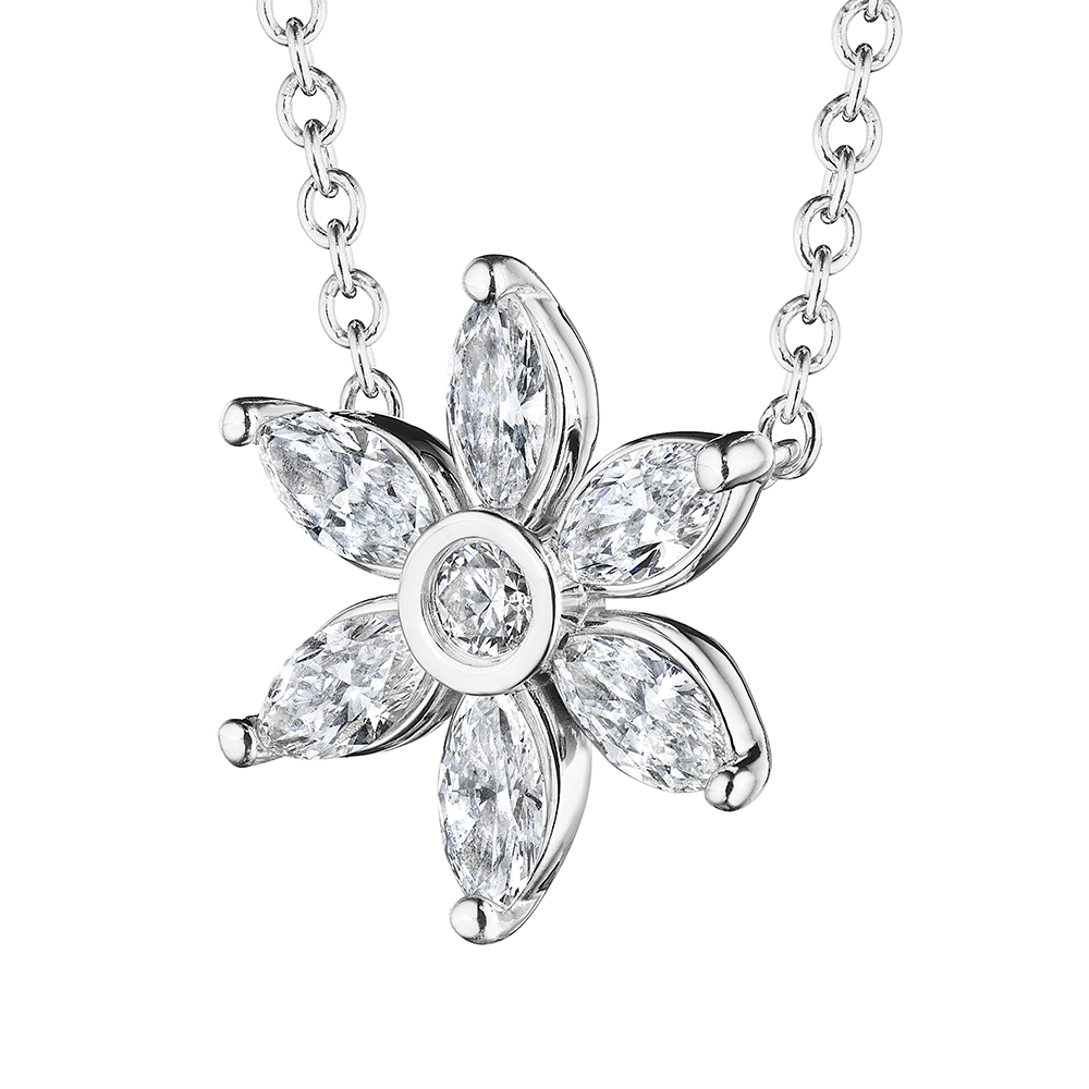 Hera Diamond Flower Pendant
